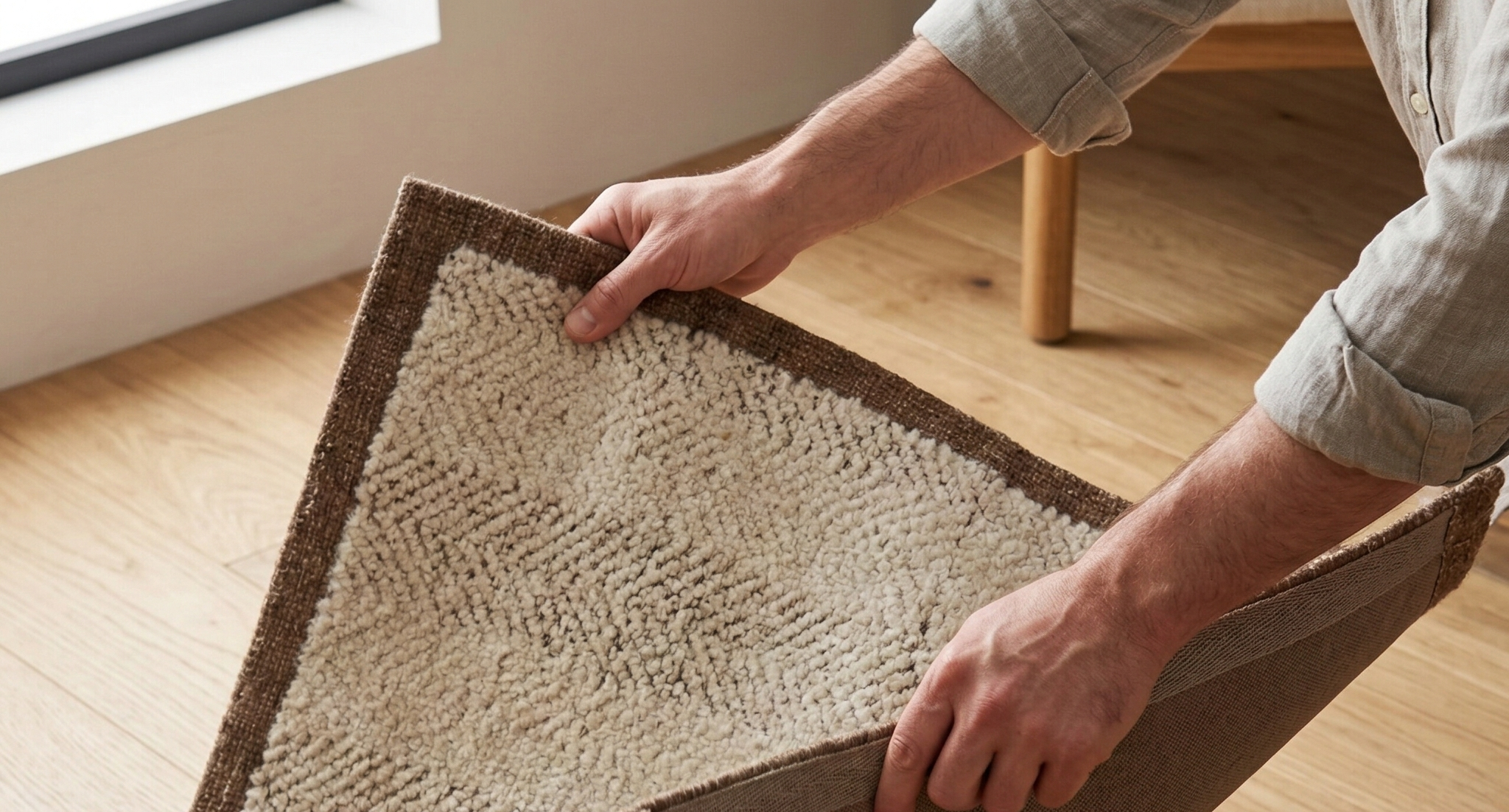 Winter White, Modern, Vertical Stripes Design, Piled Flat Weave, Tone on Tone, Textured, Hand Knotted, Undyed Natural Wool, Mat, Sample, Oriental Rug