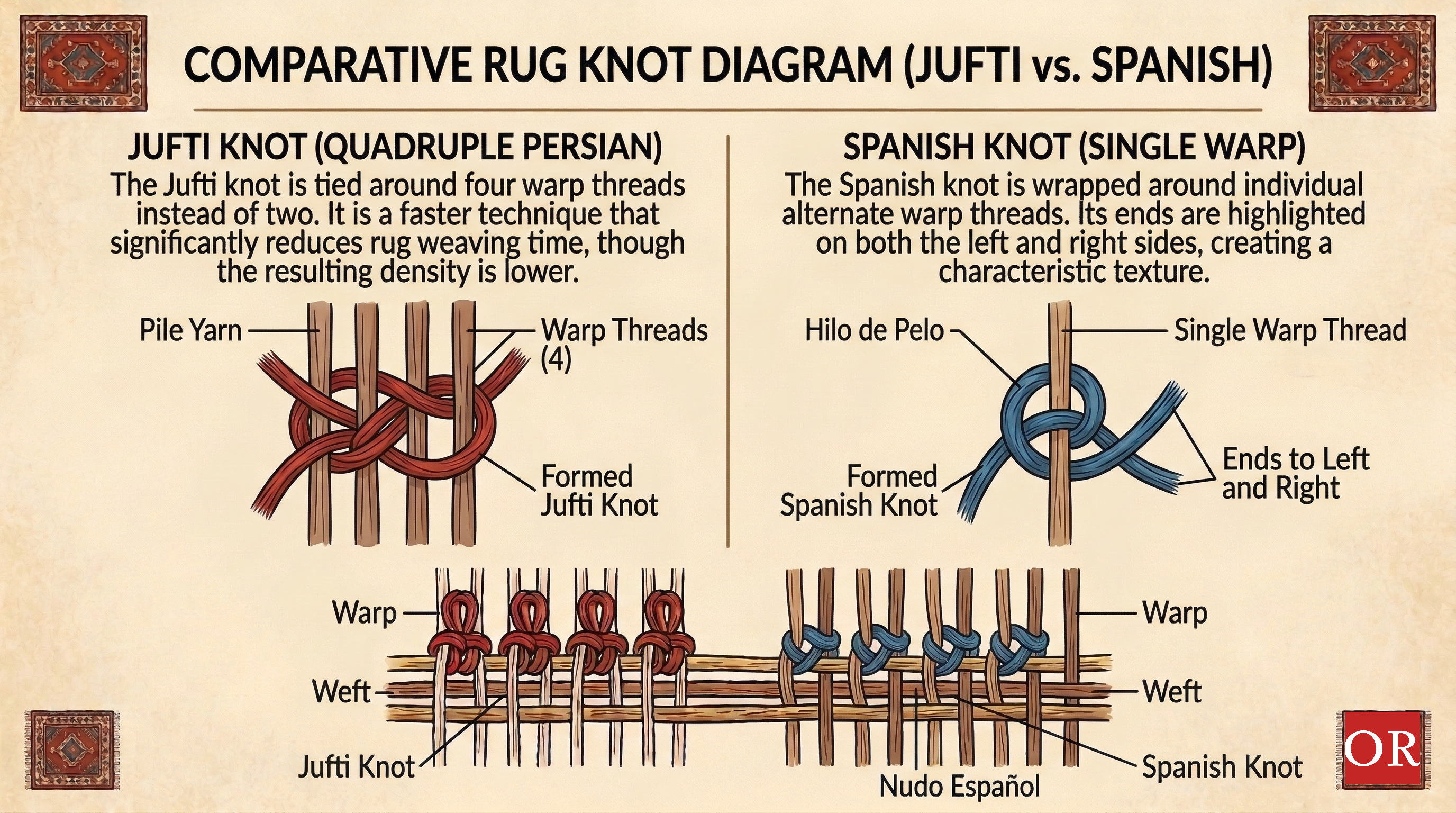  the Jufti knot and the Spanish knot