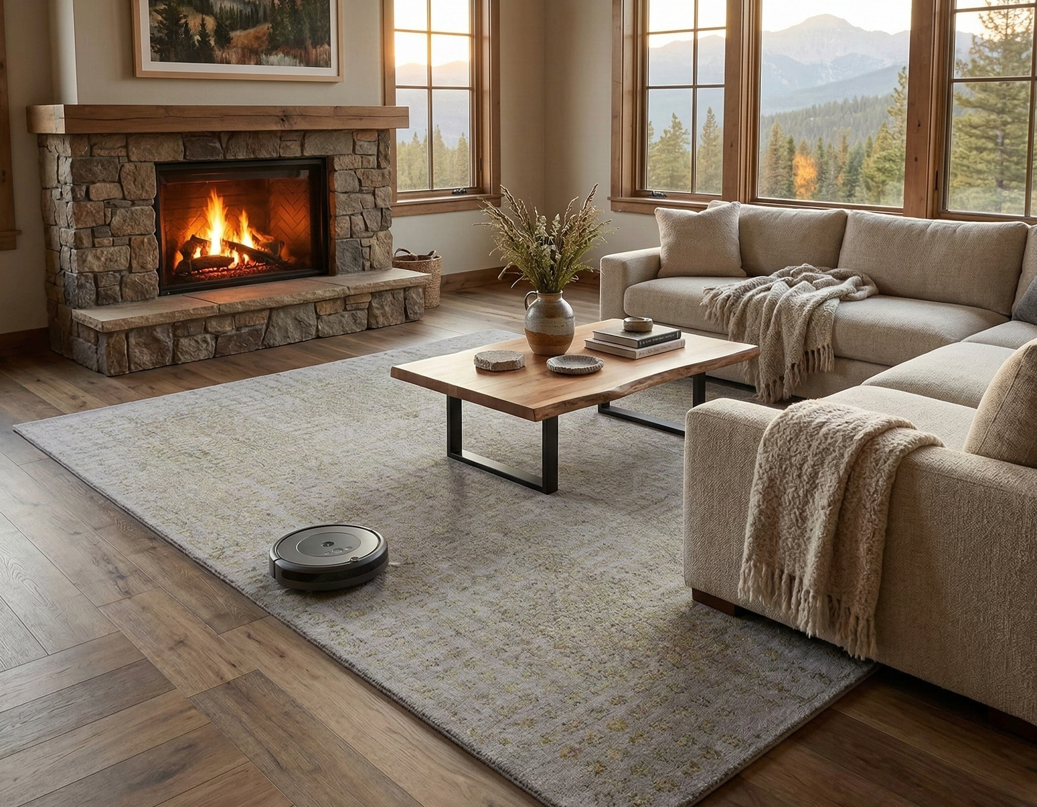 Silk Gray, Broken and Erased Mamluk Design, Hand Loomed, Wool and Silk, Oriental Rug