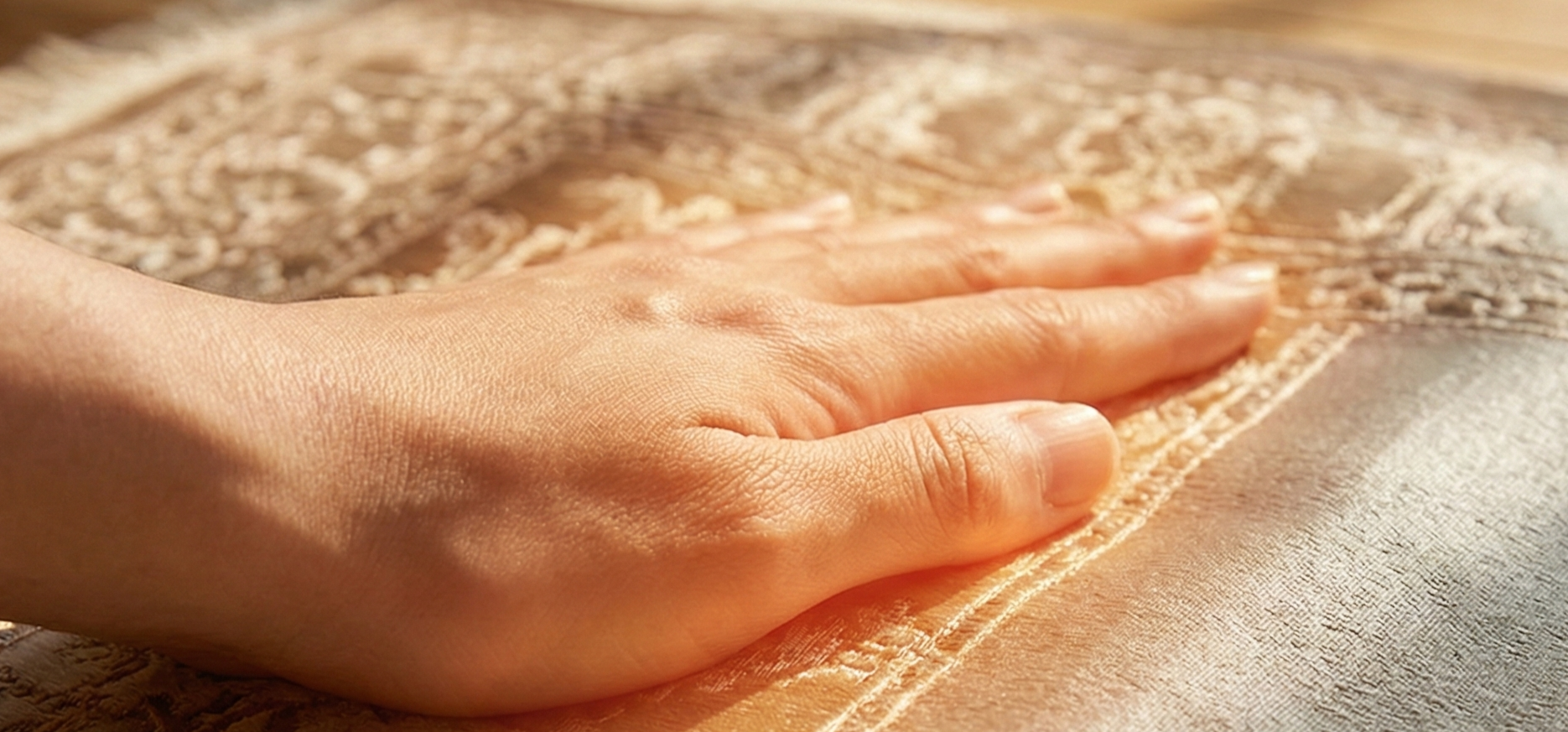 The second test is rubbing of the silk rug