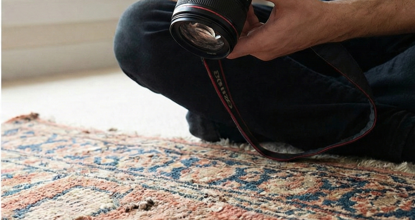 Illustration of a photo capture of the carpet details