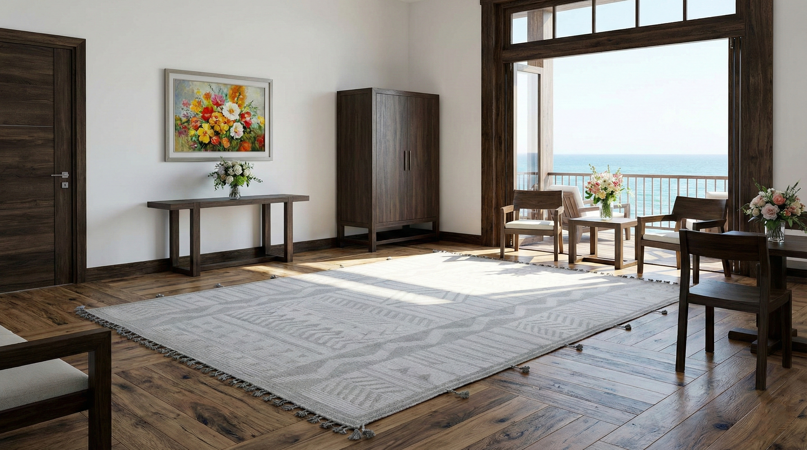 Lazy Gray and Light Beige, Embossed Pile Moroccan Weave Geometric Oulad Bousbaa Design, Tone On Tone, Vegetable Dyes, Organic Wool, Hand Knotted, Oriental Rug