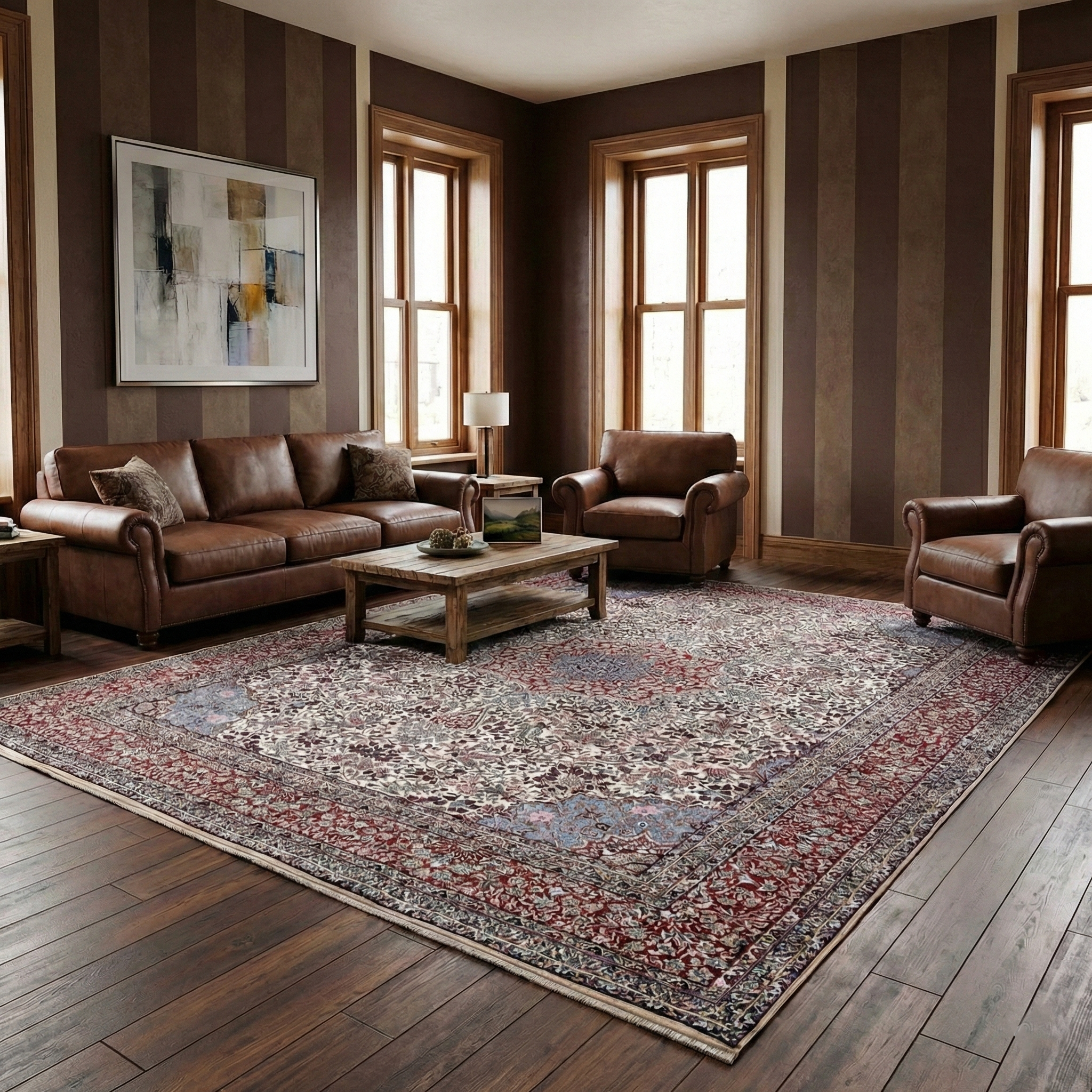 Cream White, Vintage Persian Kerman, Clean and Soft, Full Pile, 100% Wool, Hand Knotted, Sides and Ends Secured, Oriental Rug