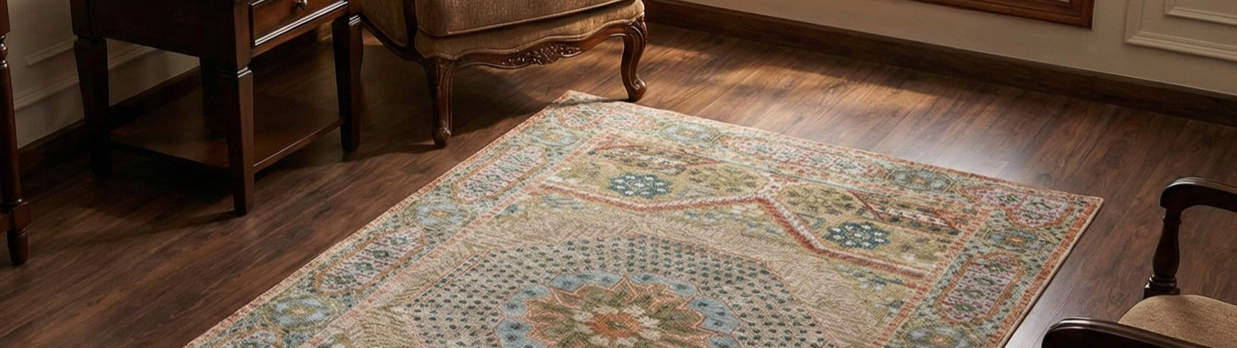 Almond Brown, Hand Knotted, Mamluk Design with Star Medallion, Textured Wool and Silk, Runner, Oriental Rug