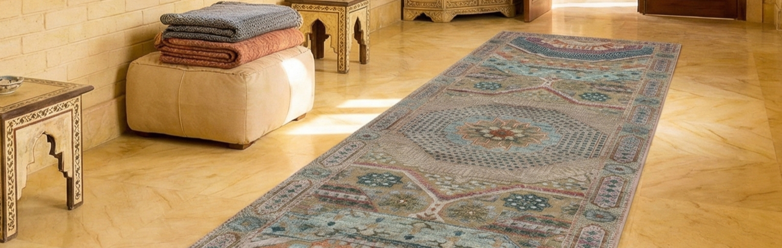 Hand Knotted Egyptian Mamluk Design Rugs