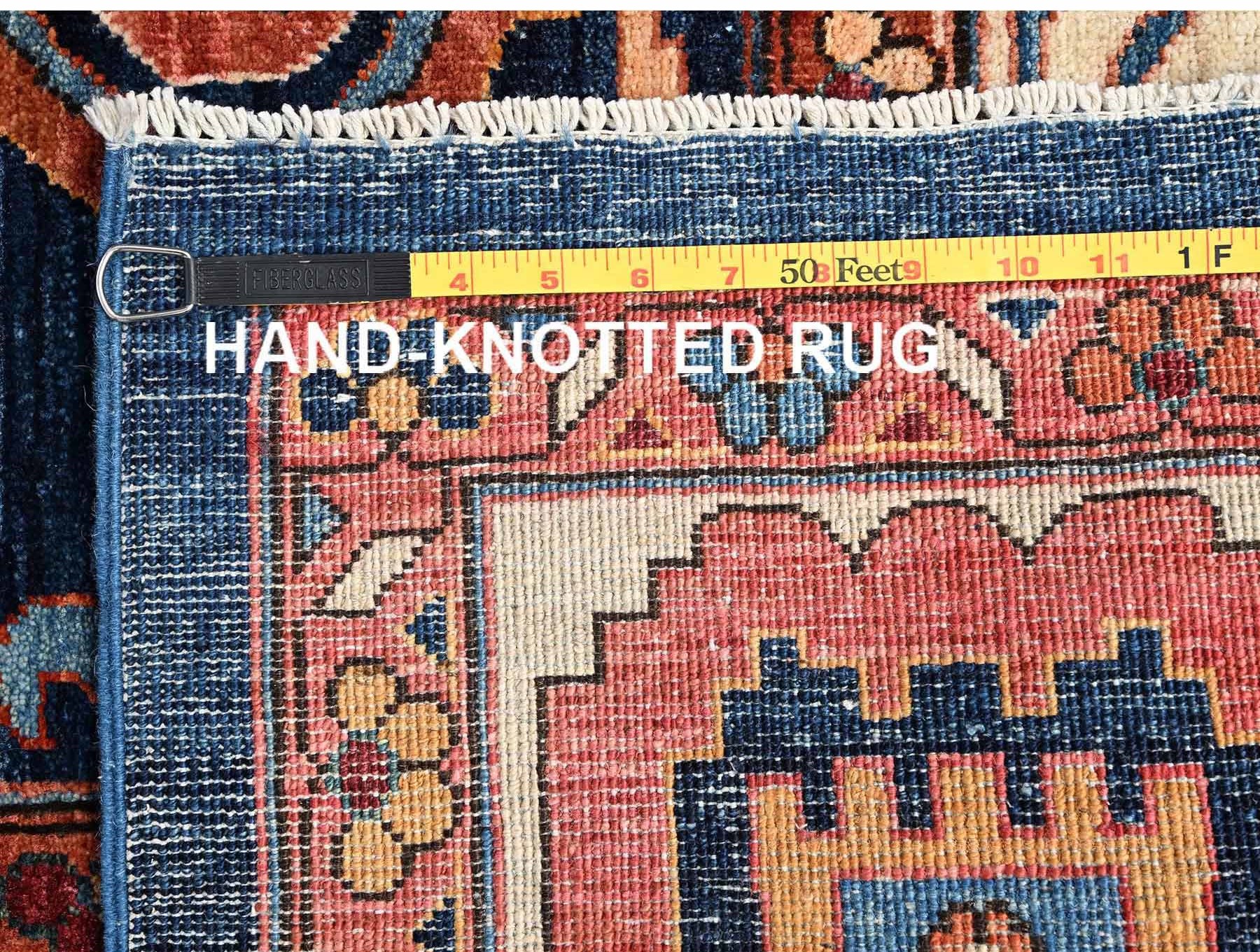 Sun Baked Orange, Serapi Heriz with Large Medallion Design, Vegetable Dyes, Hand Knotted, Aryana Grade, High Mountain Wool, Soft Pile, Densely Woven, Oriental Rug