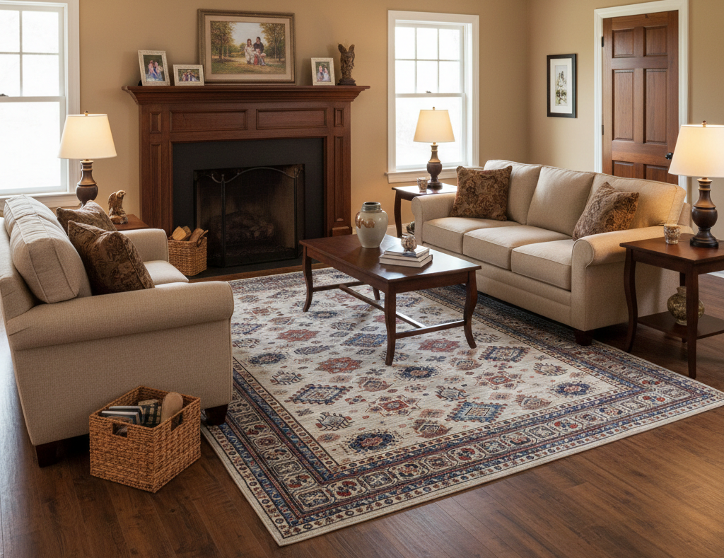 Wickham Gray, Afghan Super Kazak with Geometric Medallions Design, Hand Knotted, Pure Wool, Denser Weave, Oriental Rug